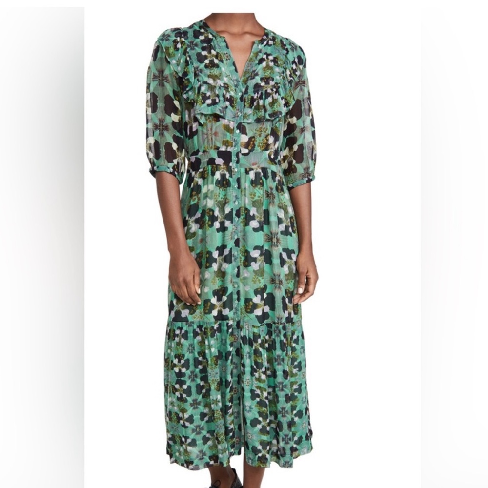 Ba&sh Ba*Sh hooper floral midi dress size 8